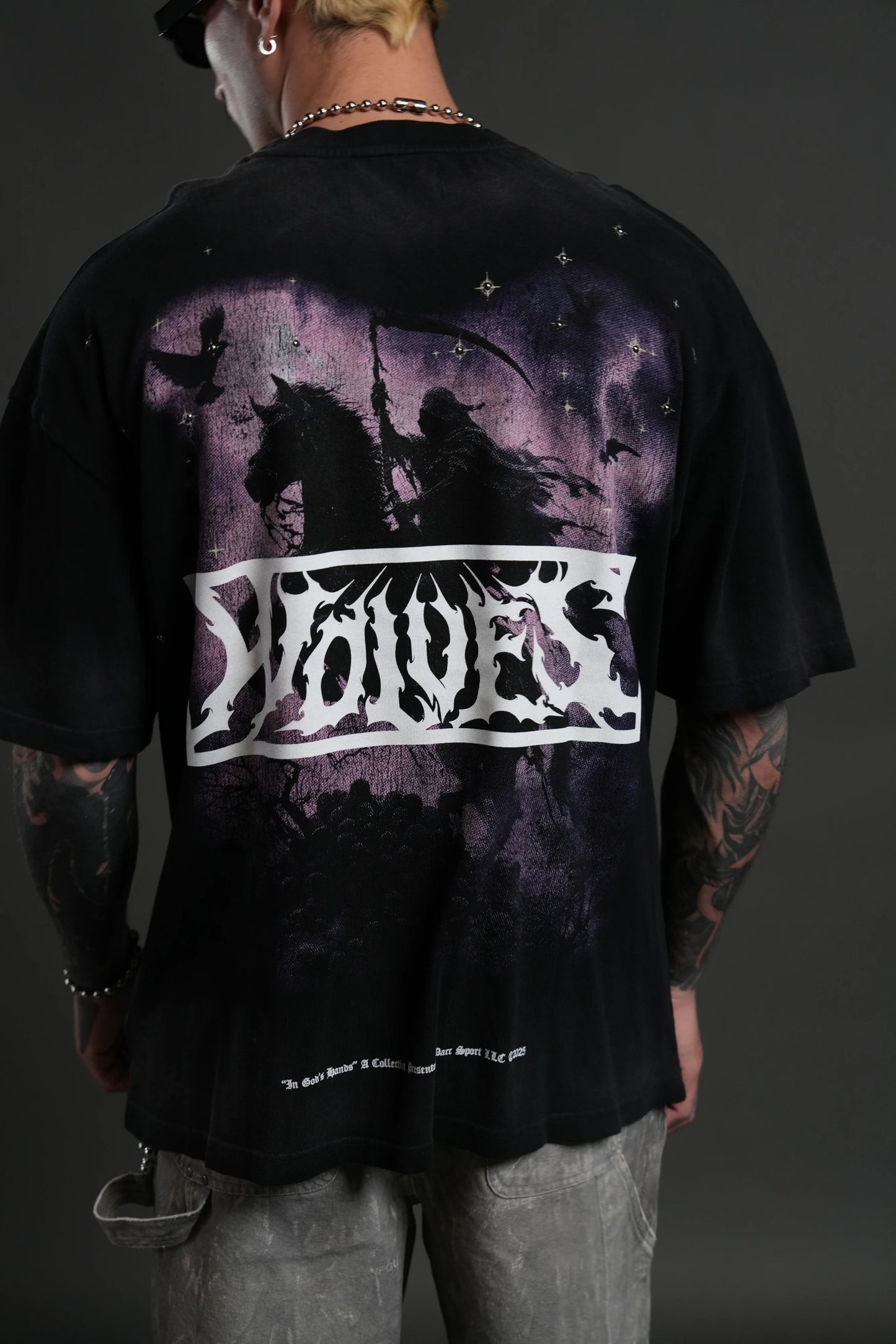 Playera Horseman Oversized - Negra