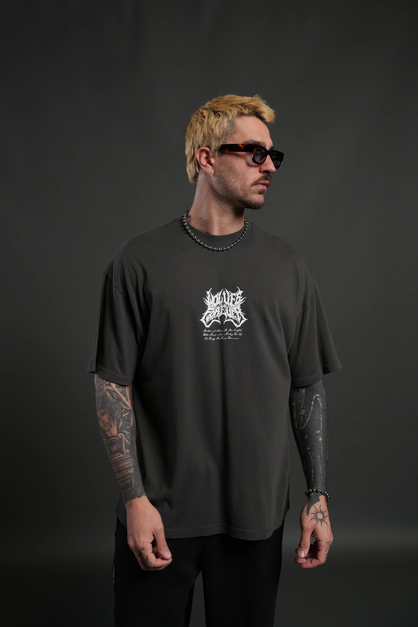 Playera Loyalty Oversized - Gris