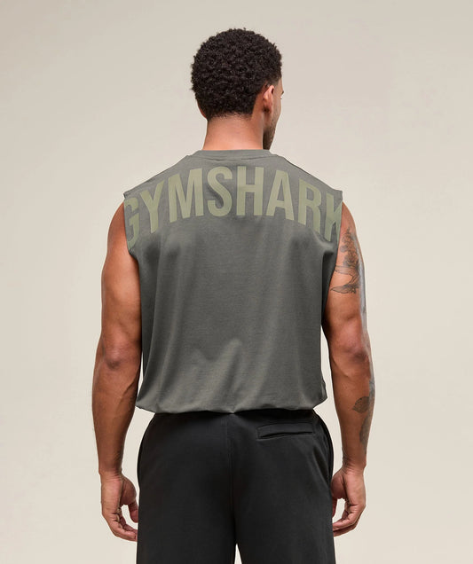 Power Cut Off Tank - Strength Green