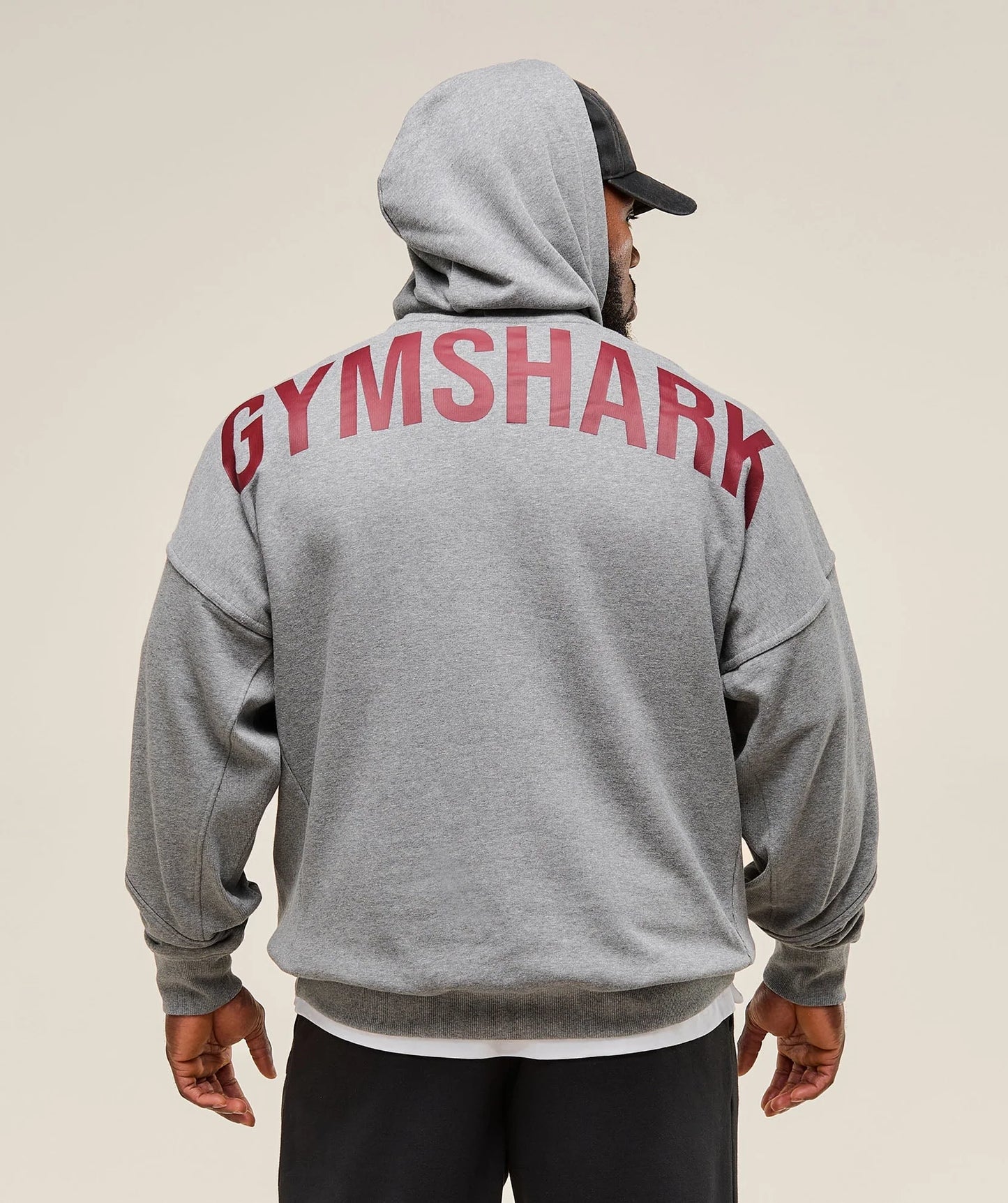 Hoodie Power - Gris/Rojo
