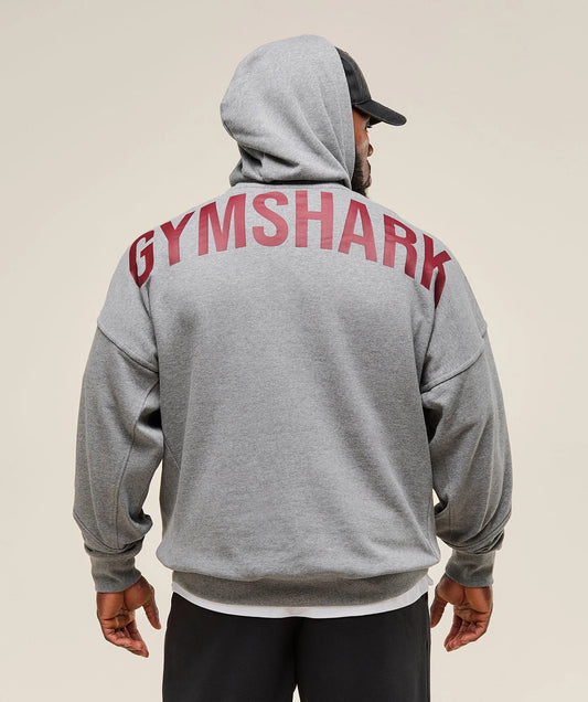Hoodie Power - Gris/Rojo