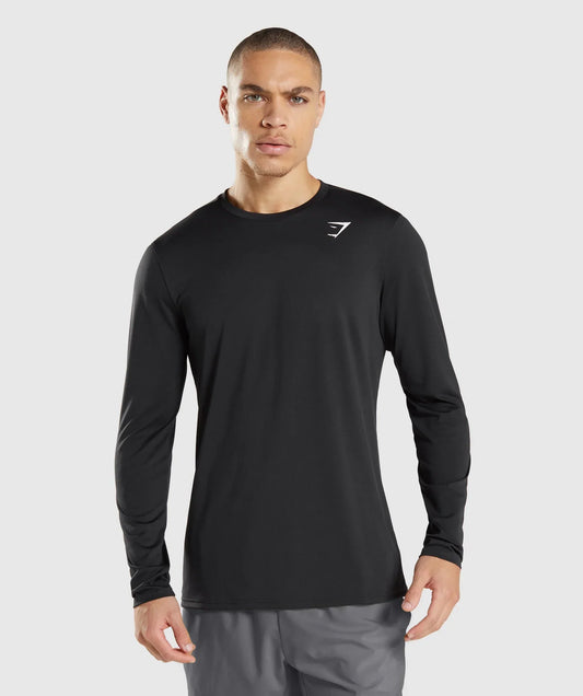 Gymshark Arrival Long Sleeve T-Shirt - Black