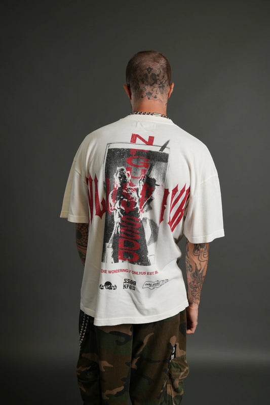 Playera “Born Darc” Premium Oversized - Crema