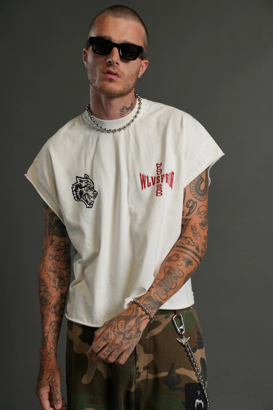 Tank “Born Darc Grunge” - Crema