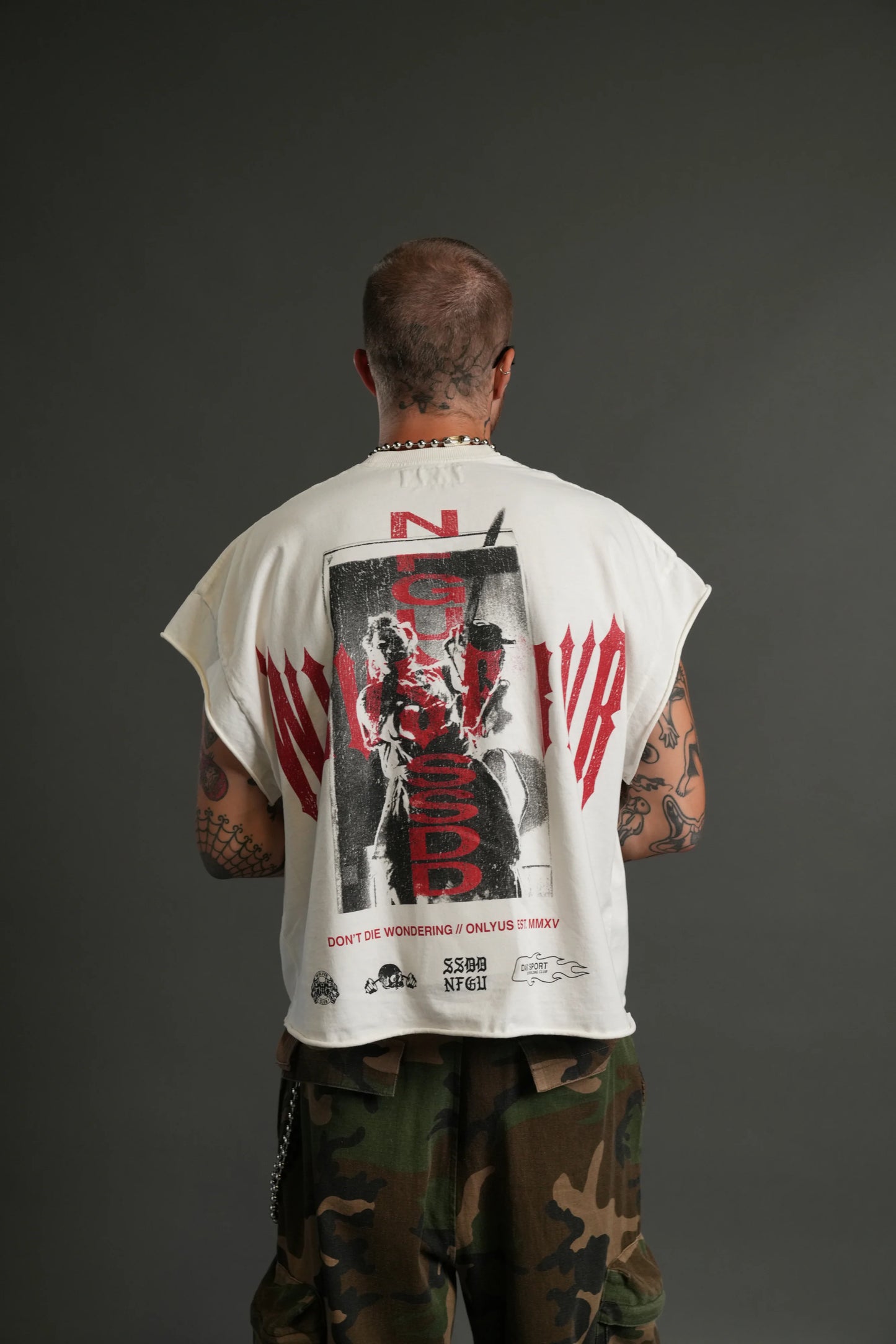 Tank “Born Darc Grunge” - Crema