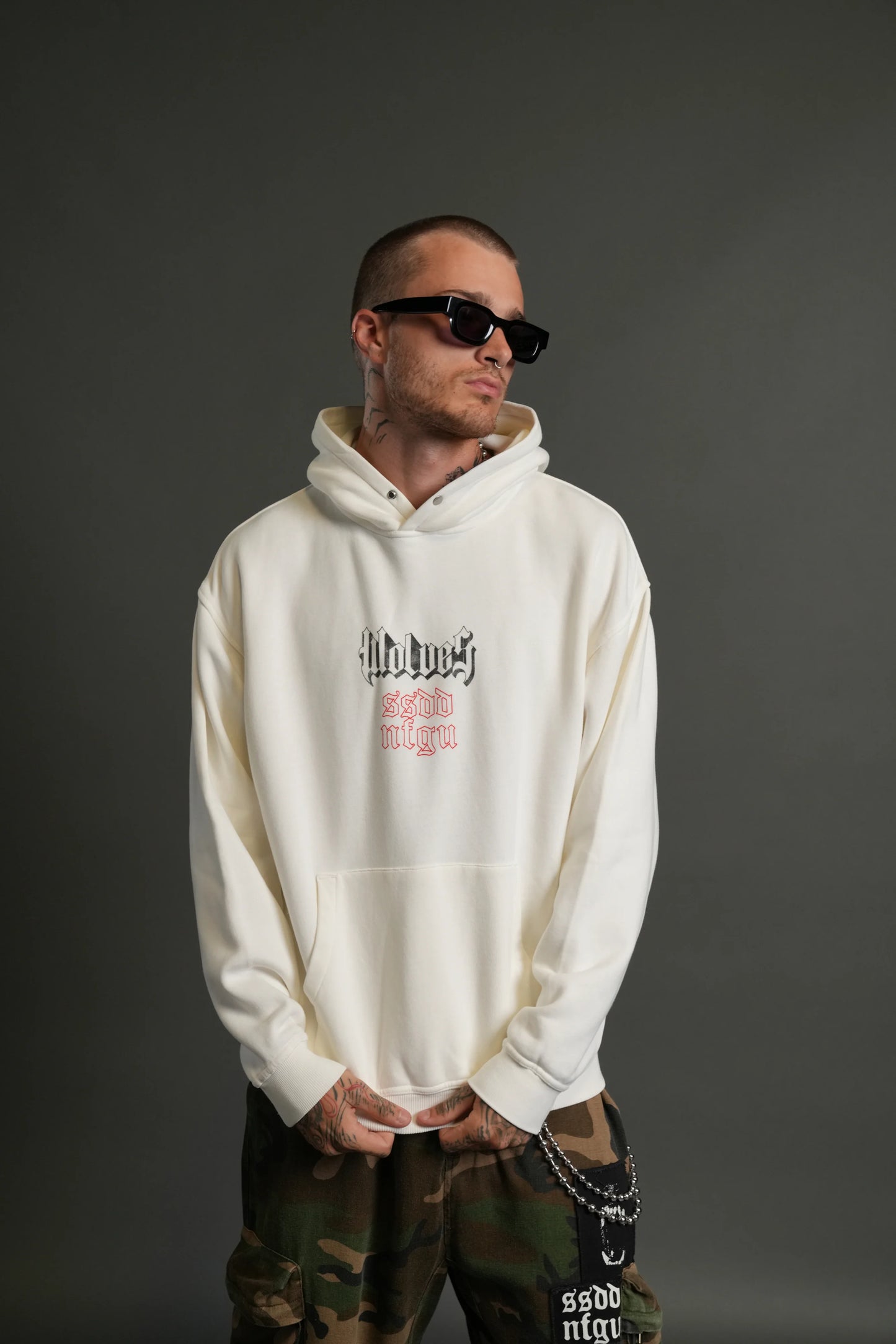 Hoodie “Eternal Blood Pierce” - Crema