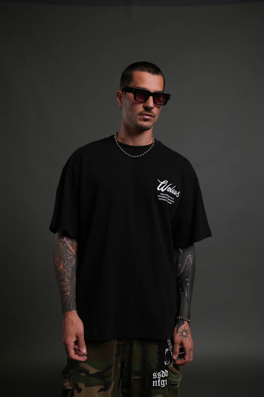 Playera Western Wolves - Negra