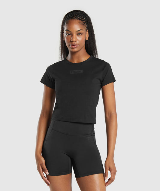 Block Crop Top - Black
