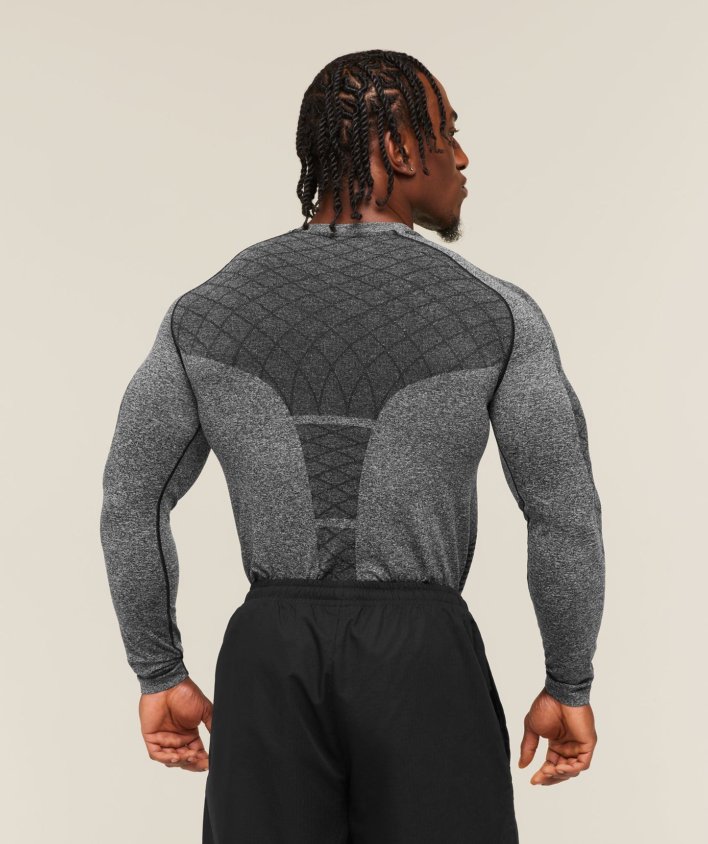 Playera Devant Manga Larga - Negra