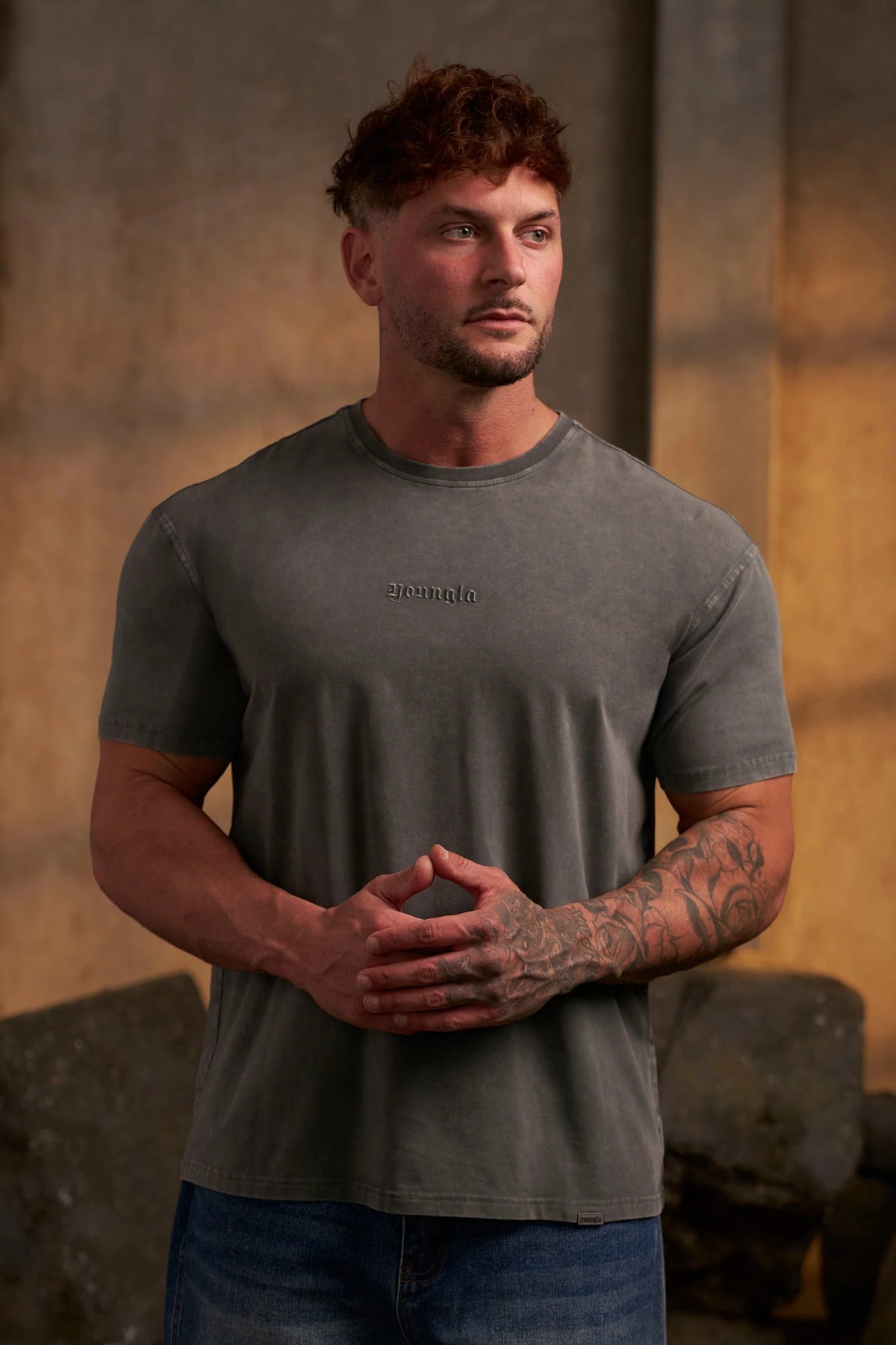 Playera Washed - Gris Deslavada