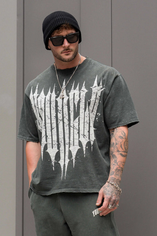 Camiseta Revenge - Verde Deslavado