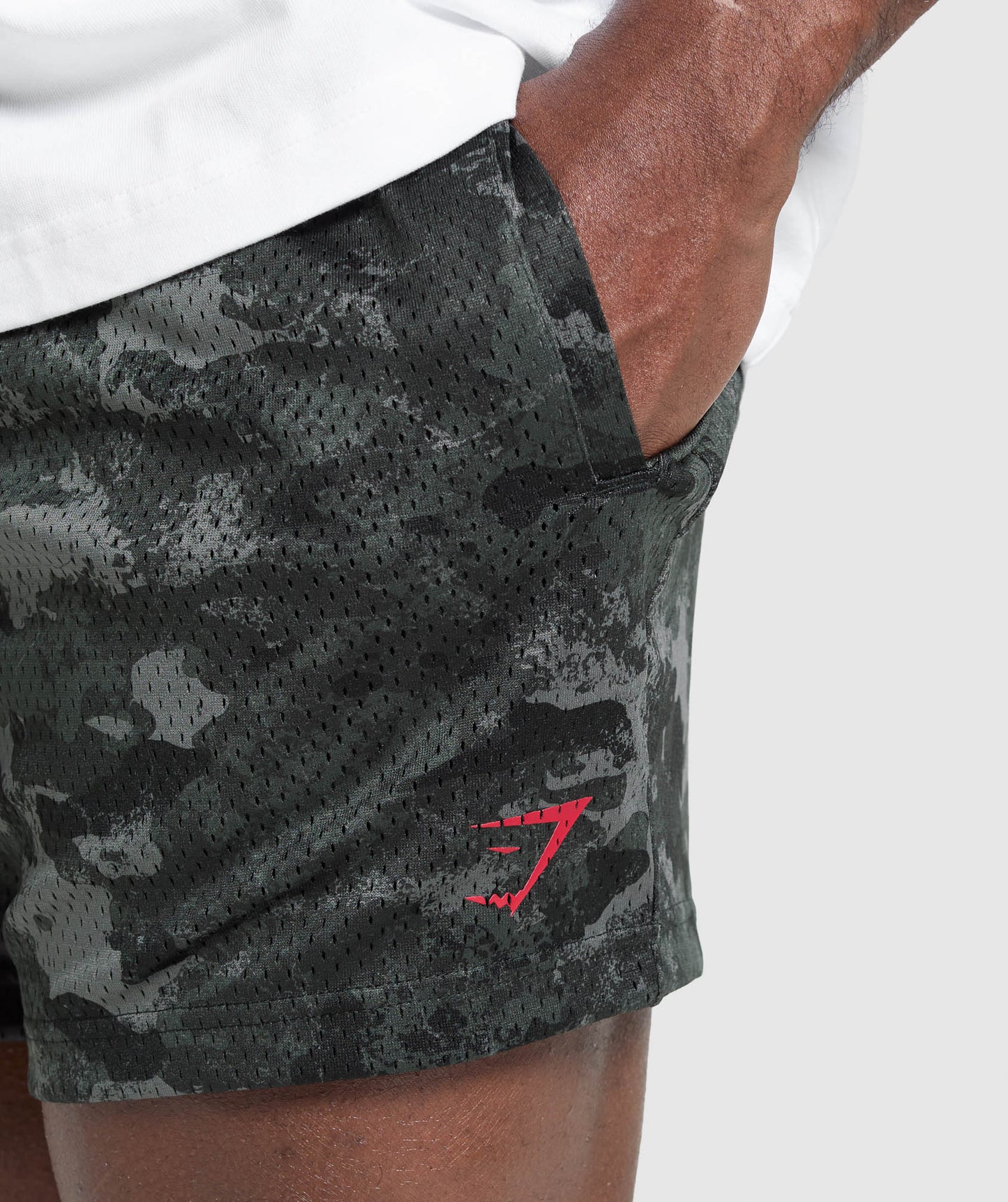 Short Malla 5 - Gris Camo