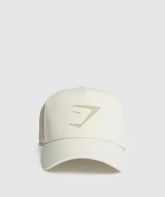 Gymshark Mesh Trucker Cap - Ecru White