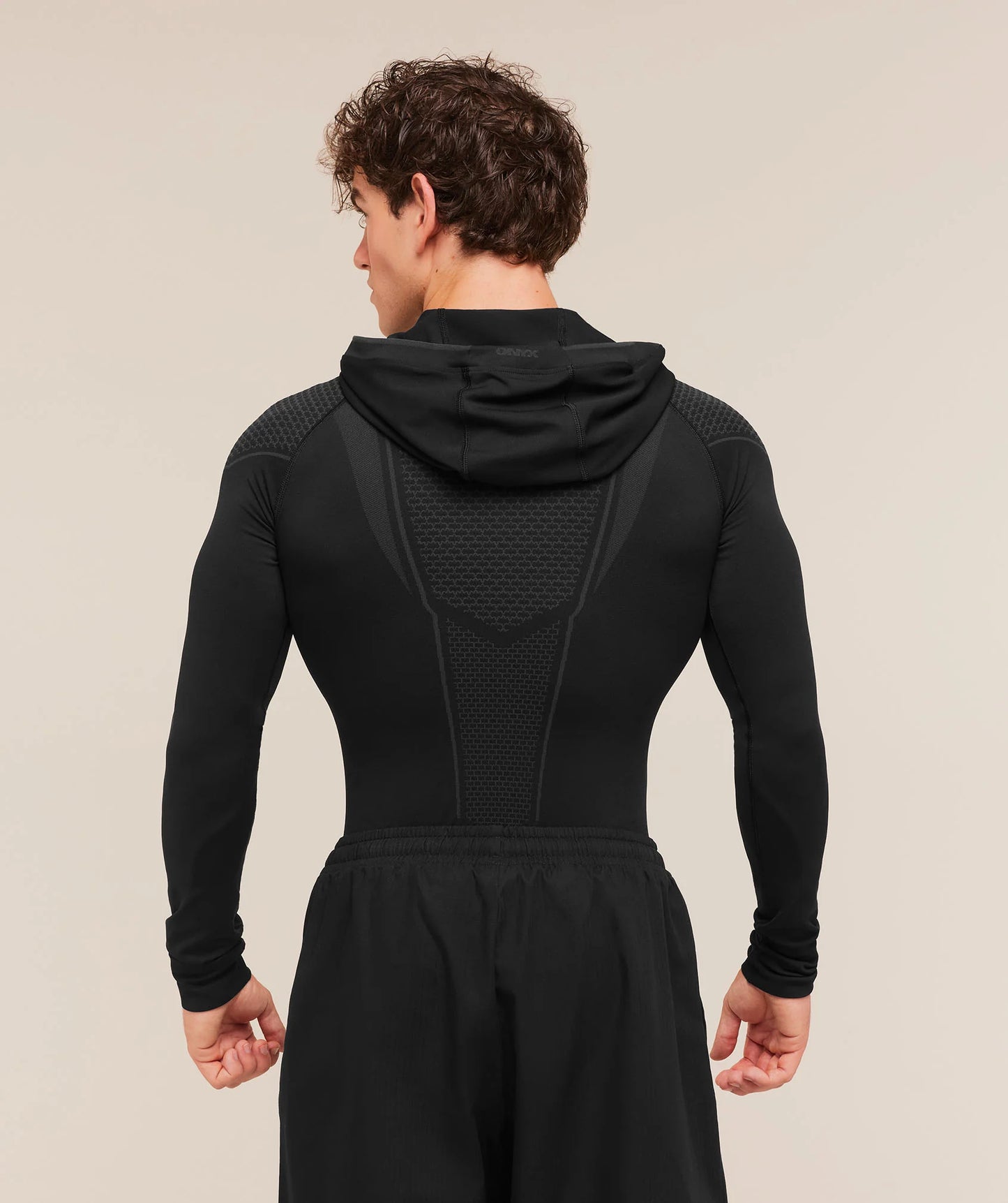 Onyx Compresión Hoodie V1 - Negro/Gris