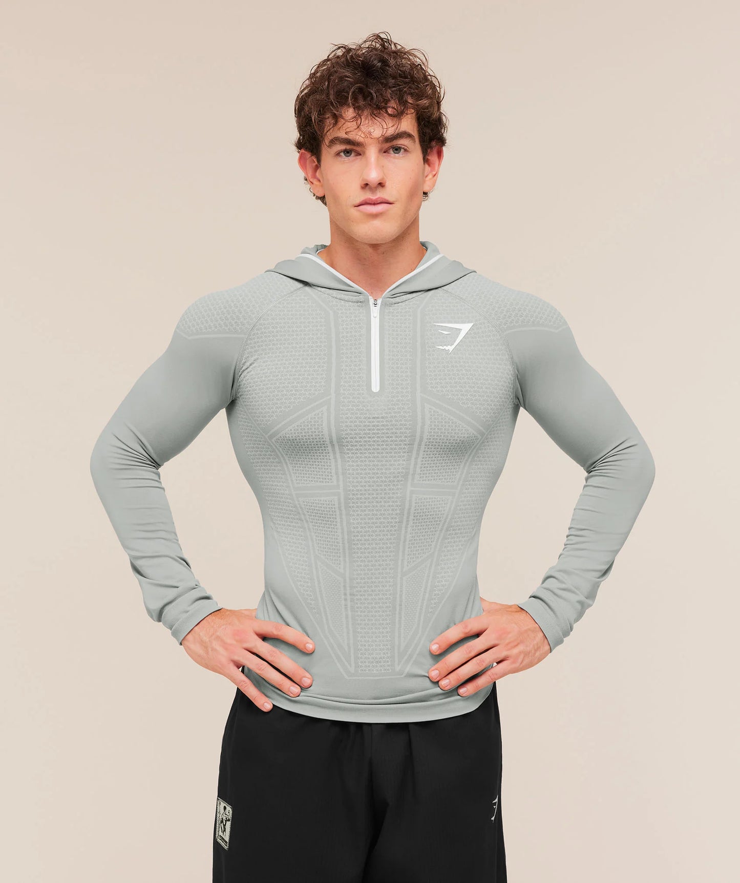 Onyx Compresión Hoodie V1 - Gris