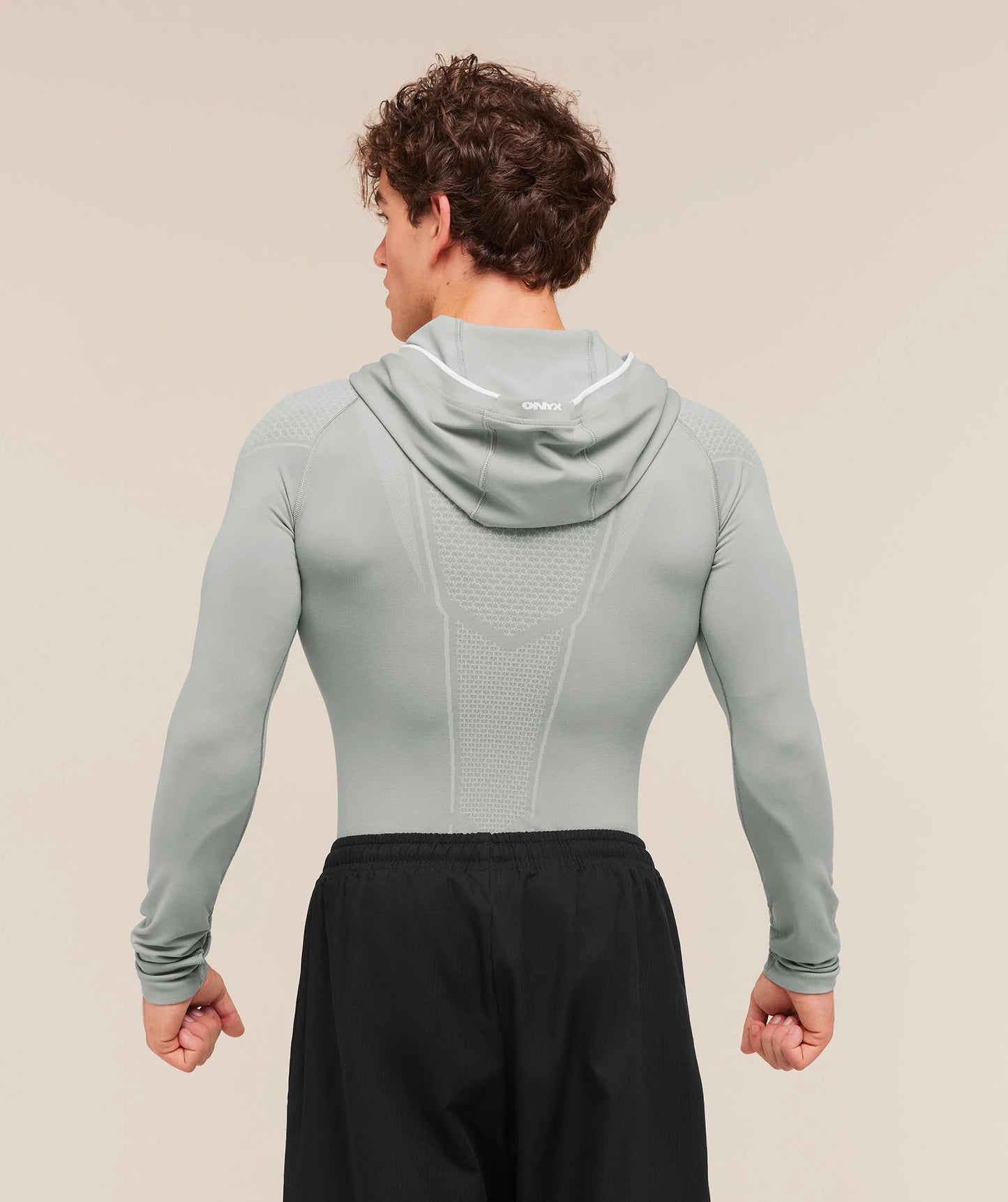 Onyx Compresión Hoodie V1 - Gris