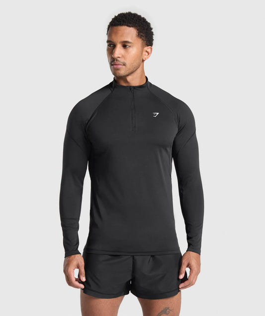 Hoodie Performance 1/4 Zip - Negro