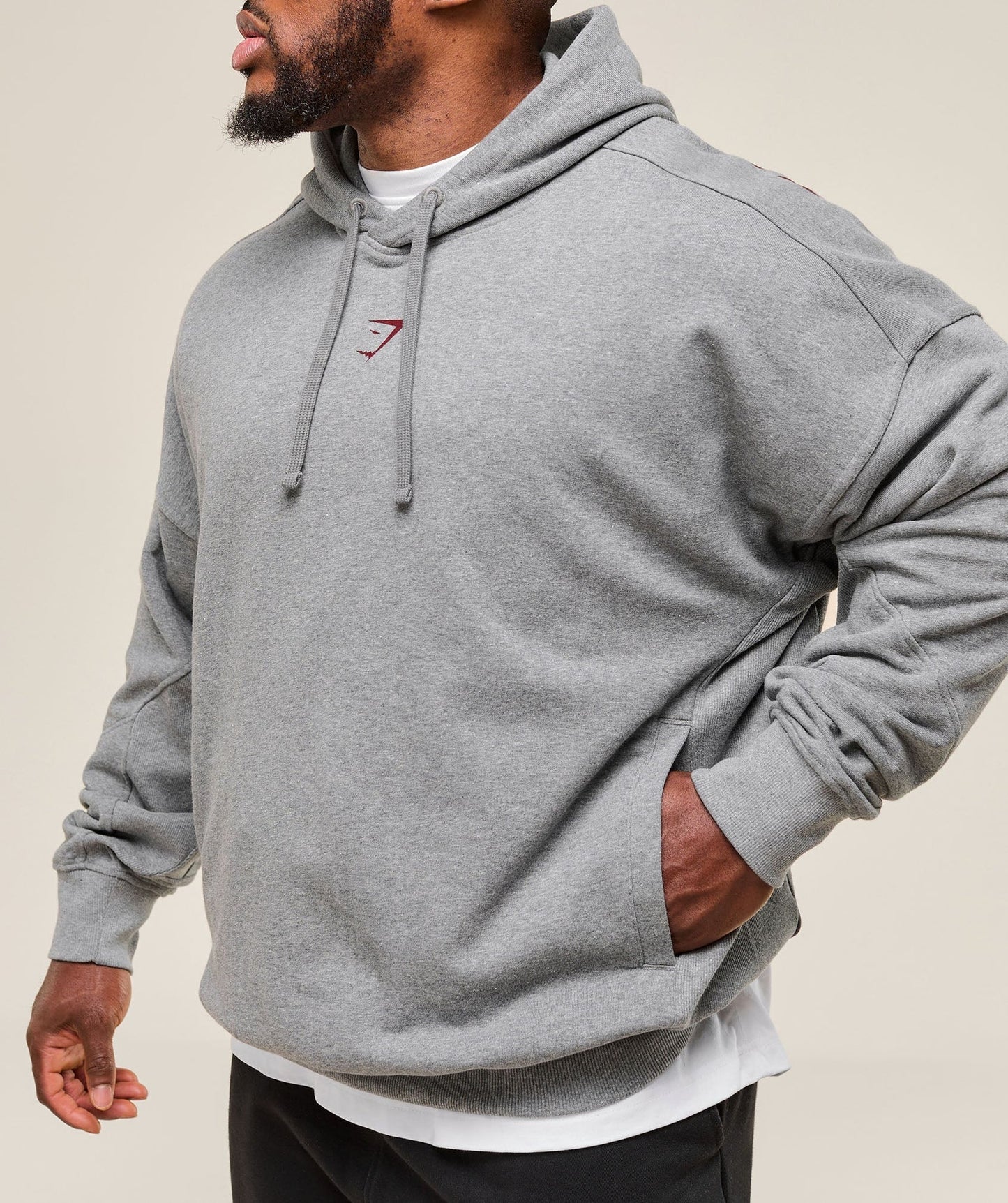 Hoodie Power - Gris/Rojo