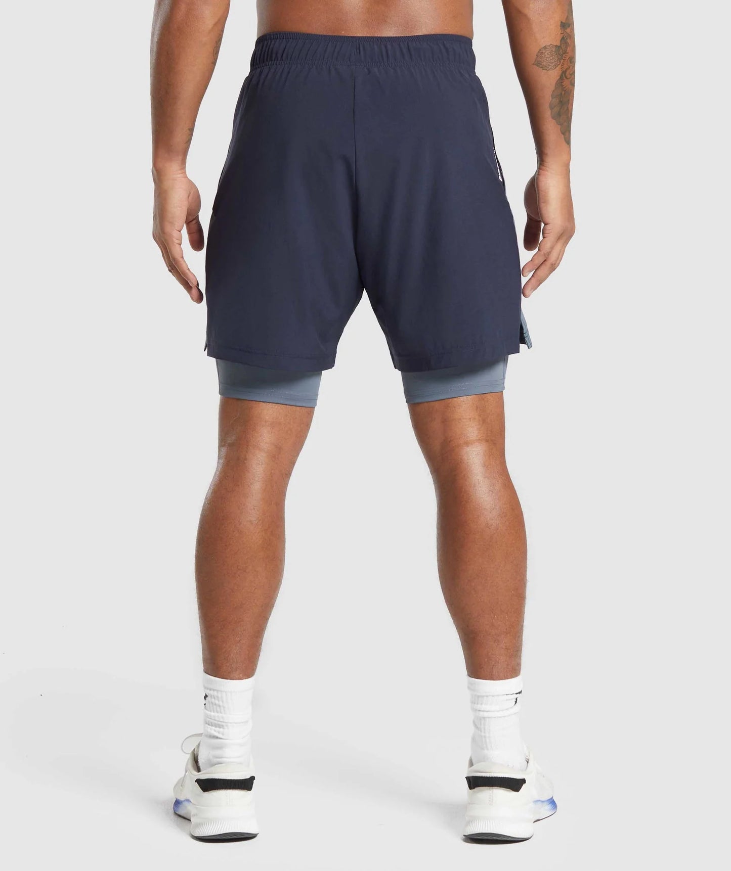 Short Deportivo 2 en 1 - Azul