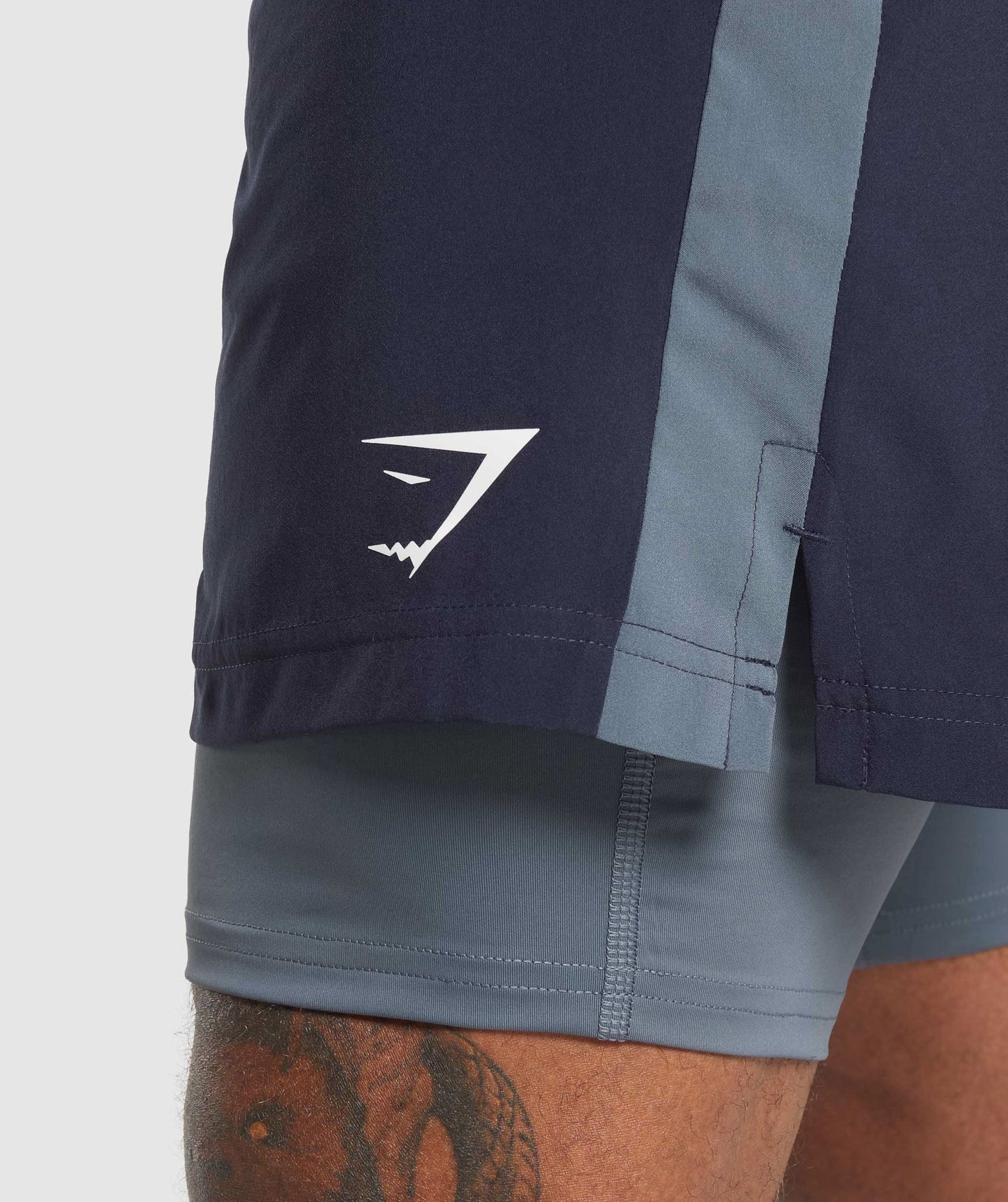Short Deportivo 2 en 1 - Azul