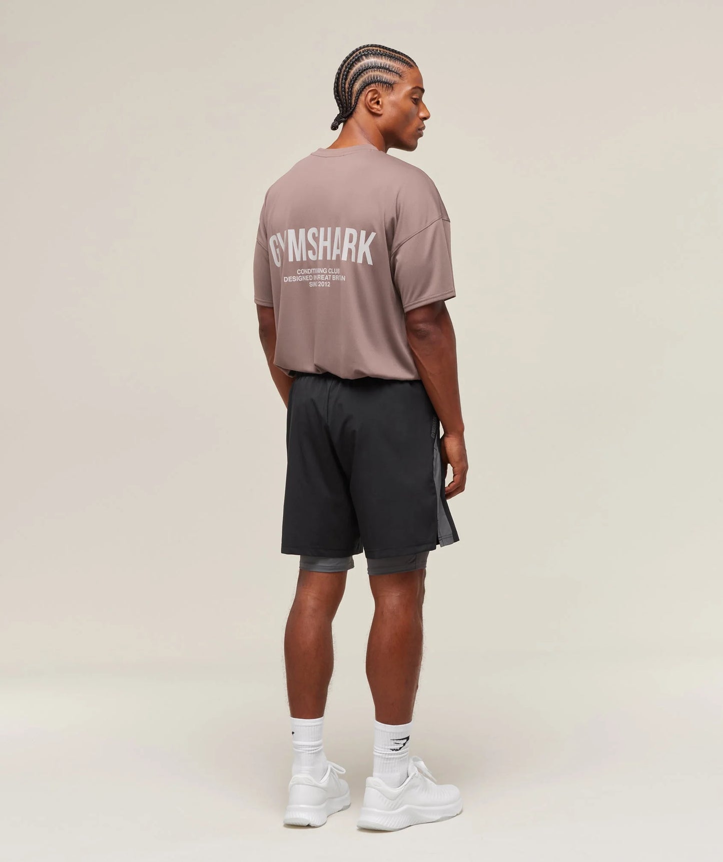 Short Deportivo 2 en 1 - Negro/Gris