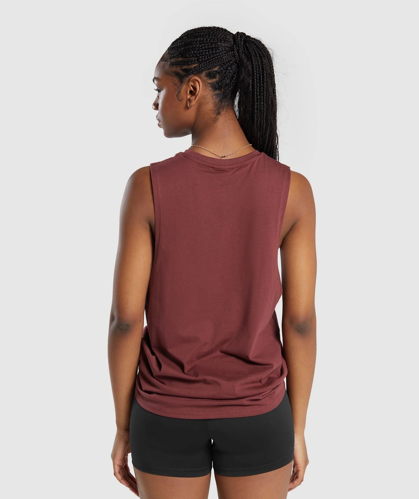 Gymshark Training Drop Arm Tank - Burgundy Brown