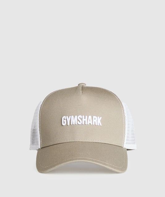 Gymshark Wordmark Trucker Cap - Chalk Green