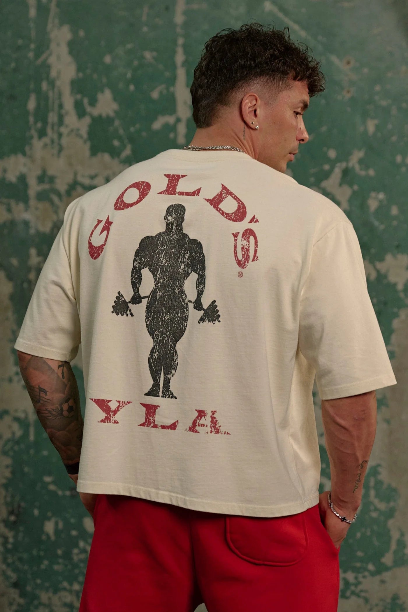 Playera Golds Gym - Off White