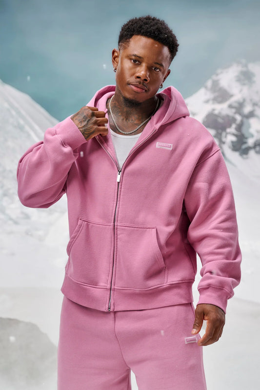 Hoodie Comfy Zip - Lavanda