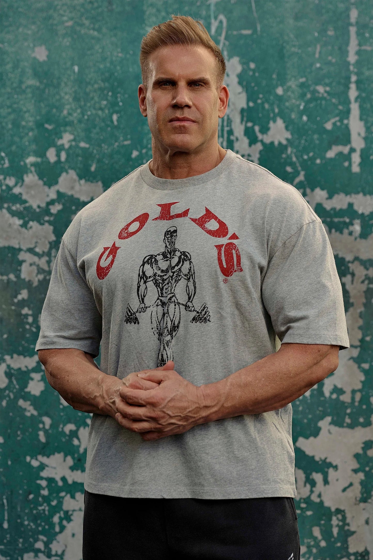 Playera Gold´s Iron - Gris