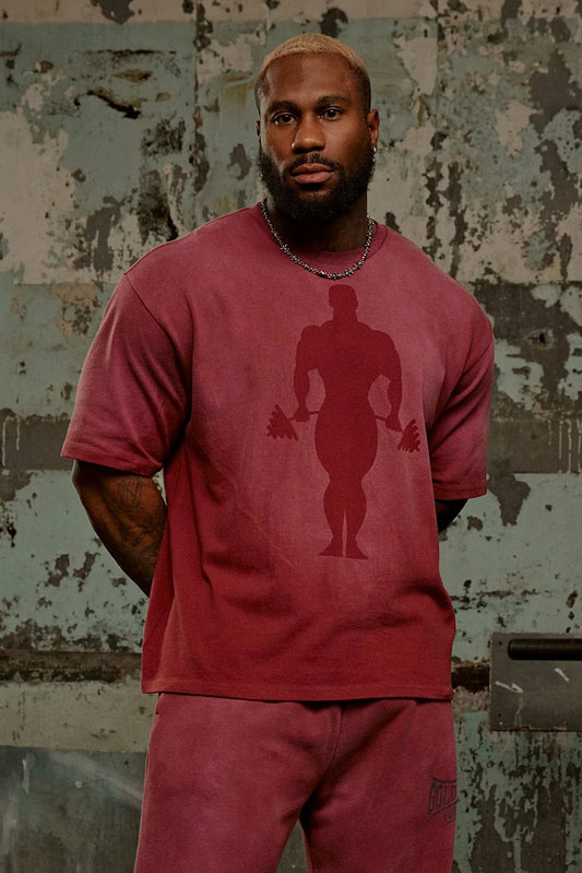 Playera Gold´s Iron - Vino