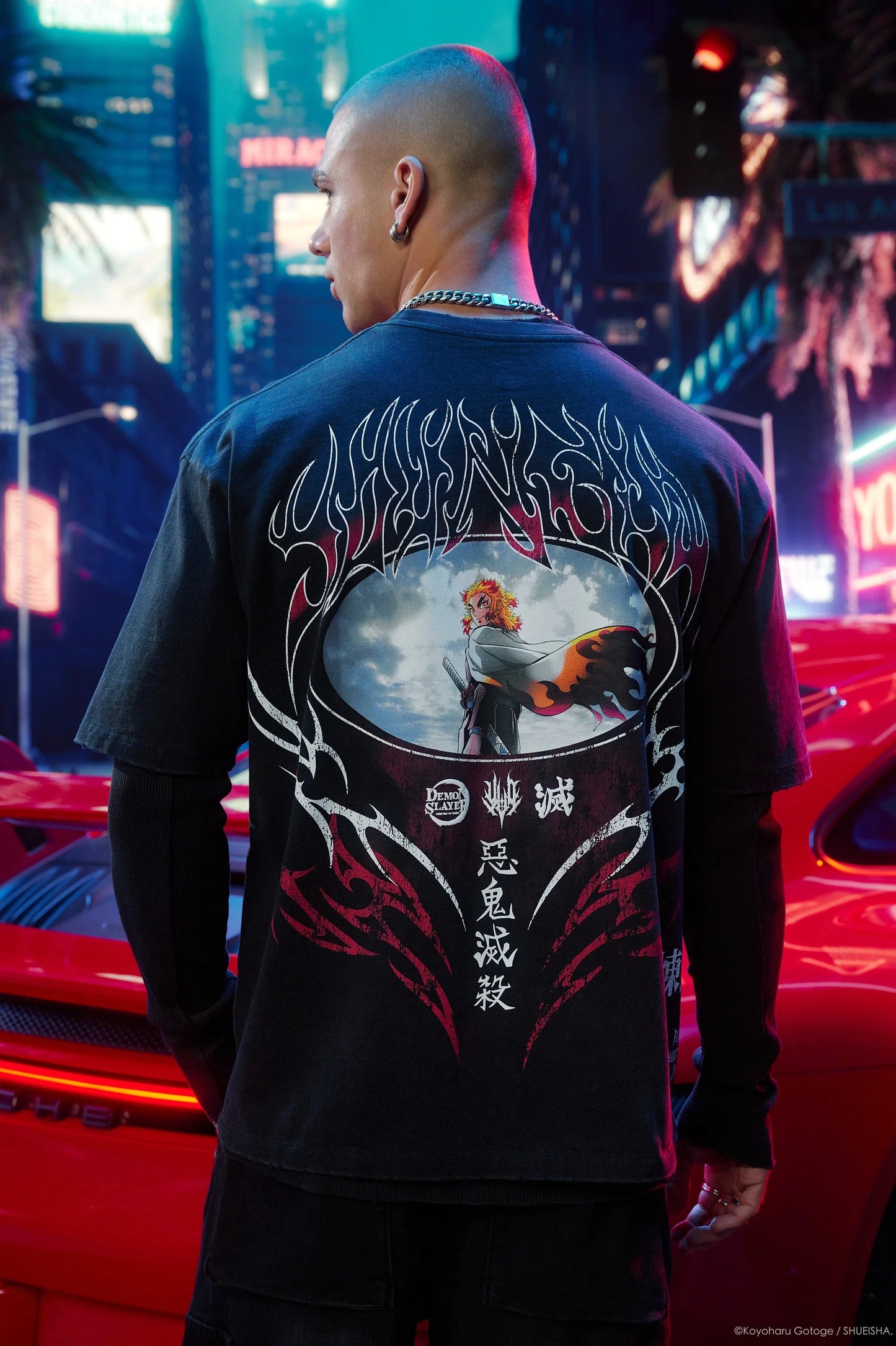 Camiseta Demon Slayer - Negra/Roja [Preventa · Envío Lunes]