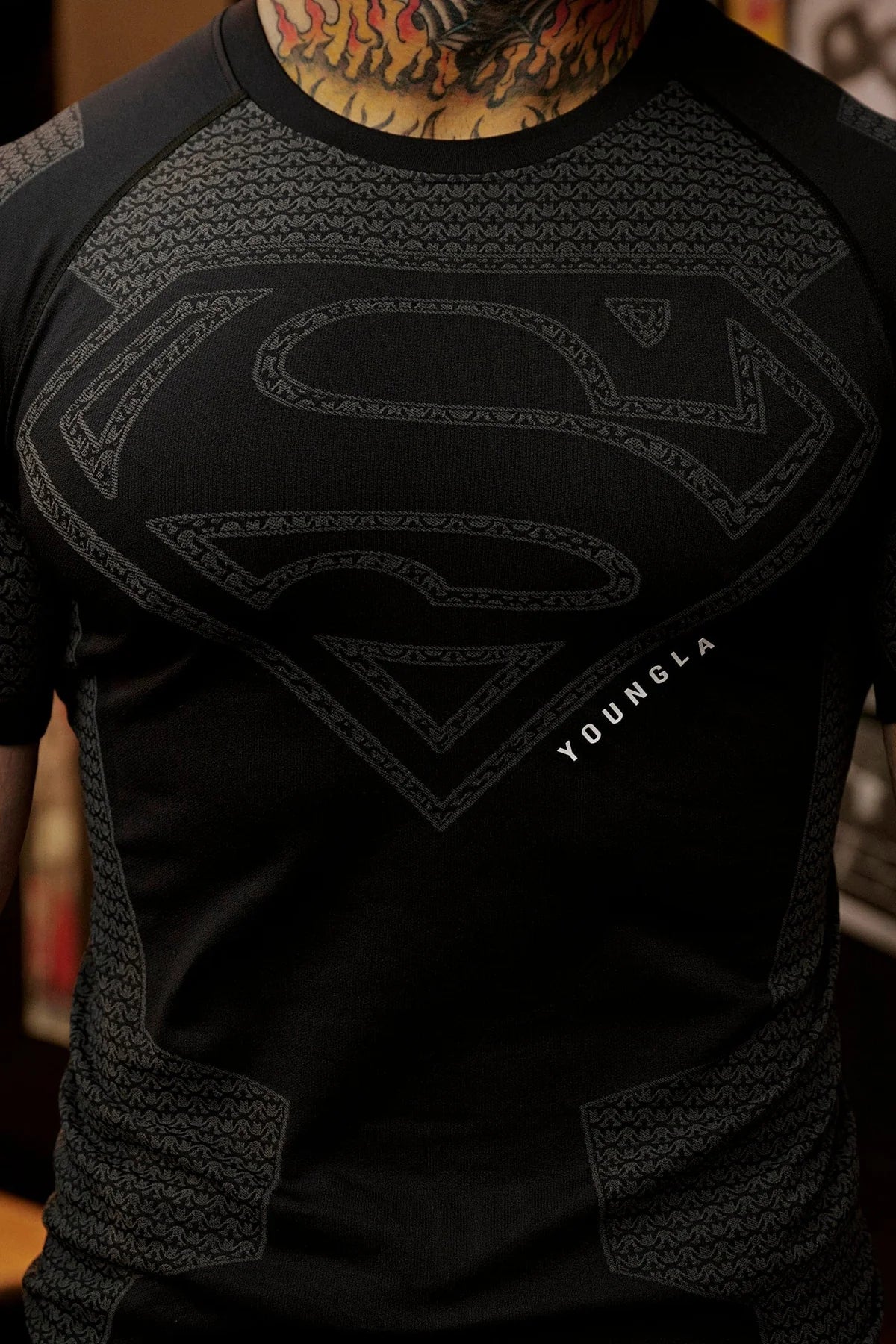 Playera Compresión Superman - Negra