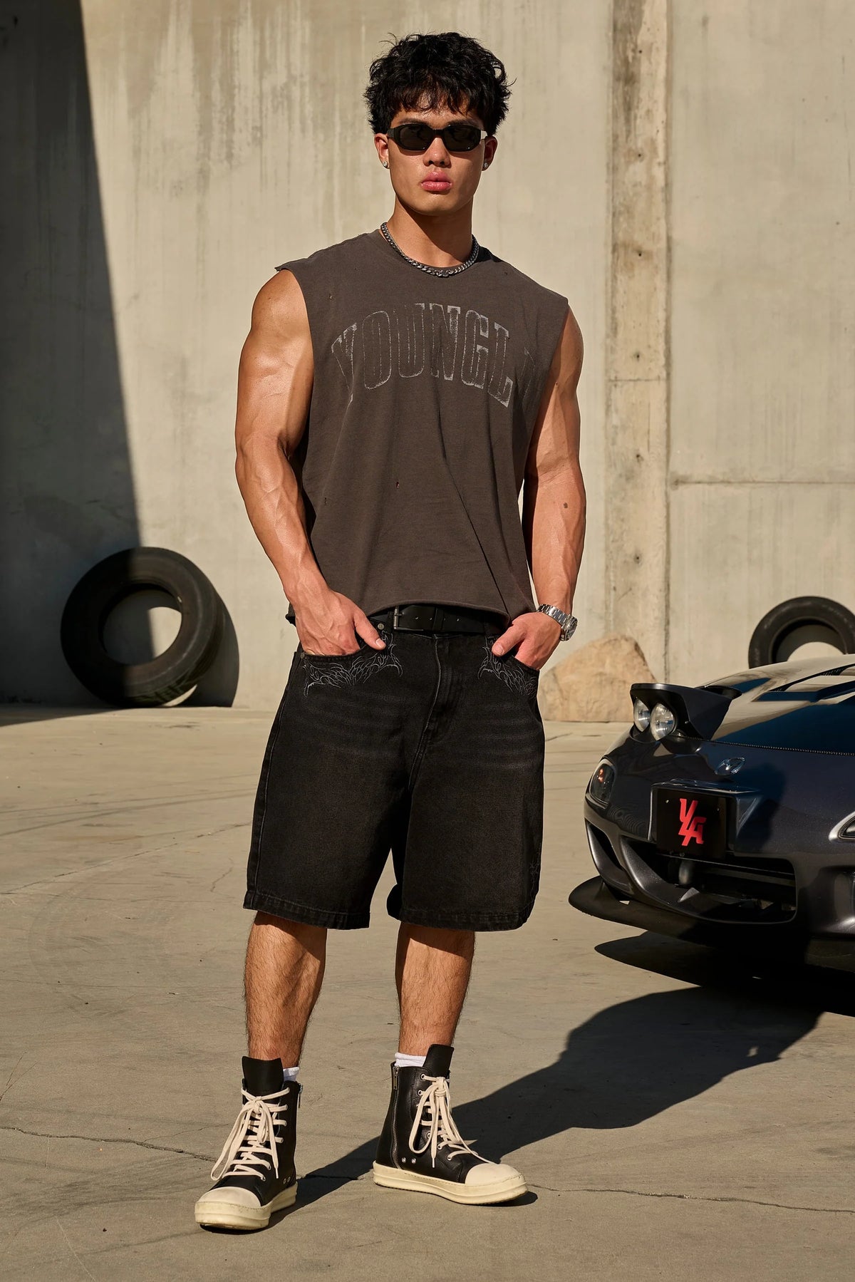 Tank Cut Off - Gris Deslavado