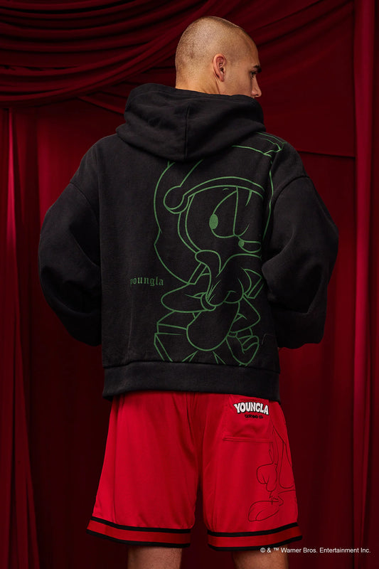 Hoodie Looney Tunes Zip - Negra