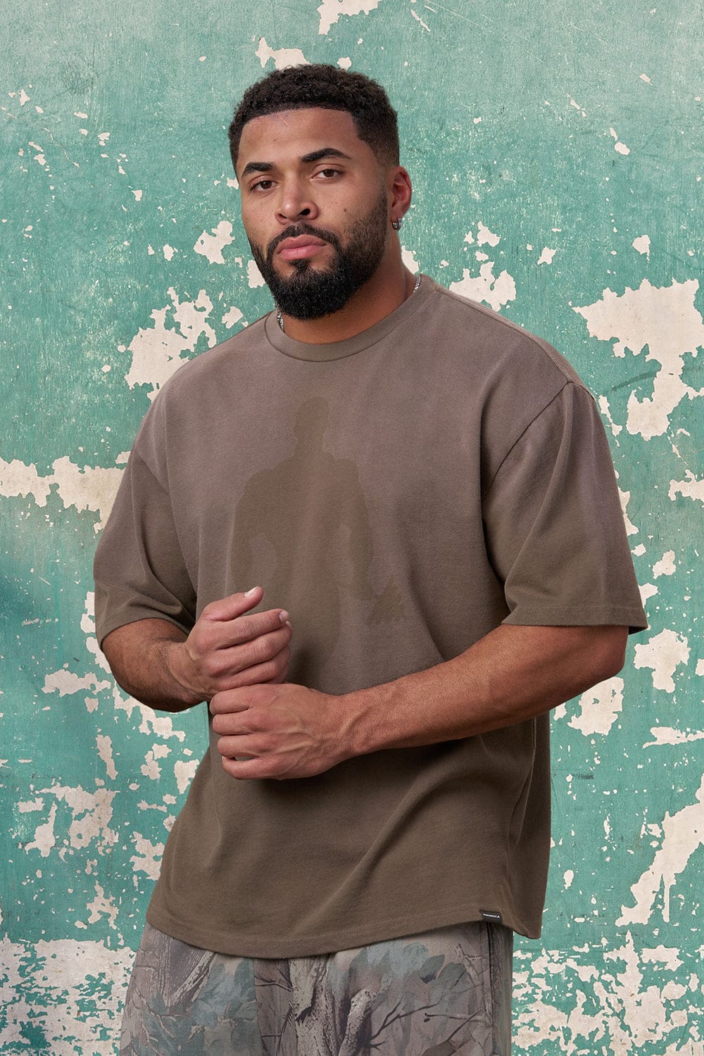 Playera Gold´s Iron - Verde deslavado