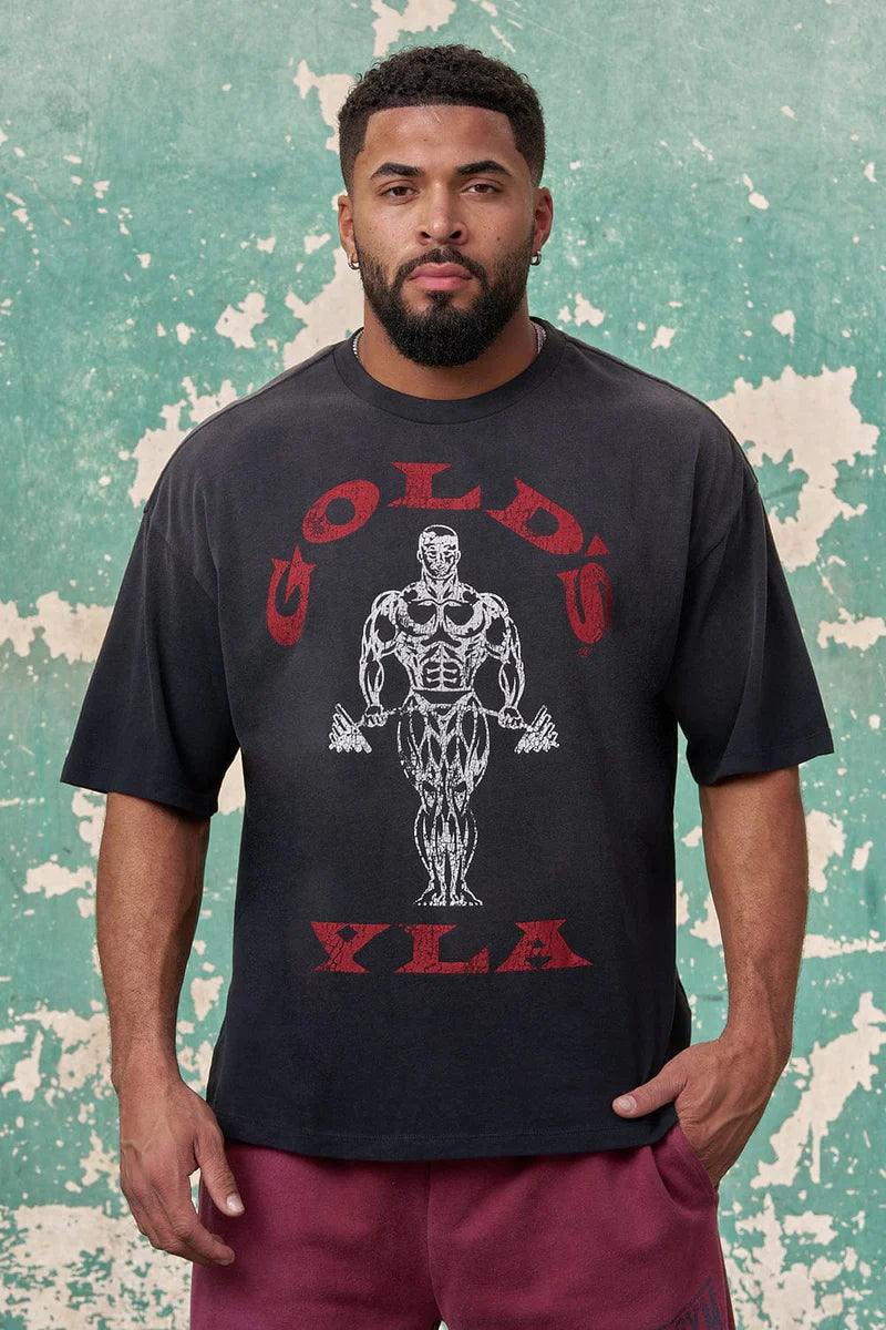 Playera Gold´s Iron - Negra
