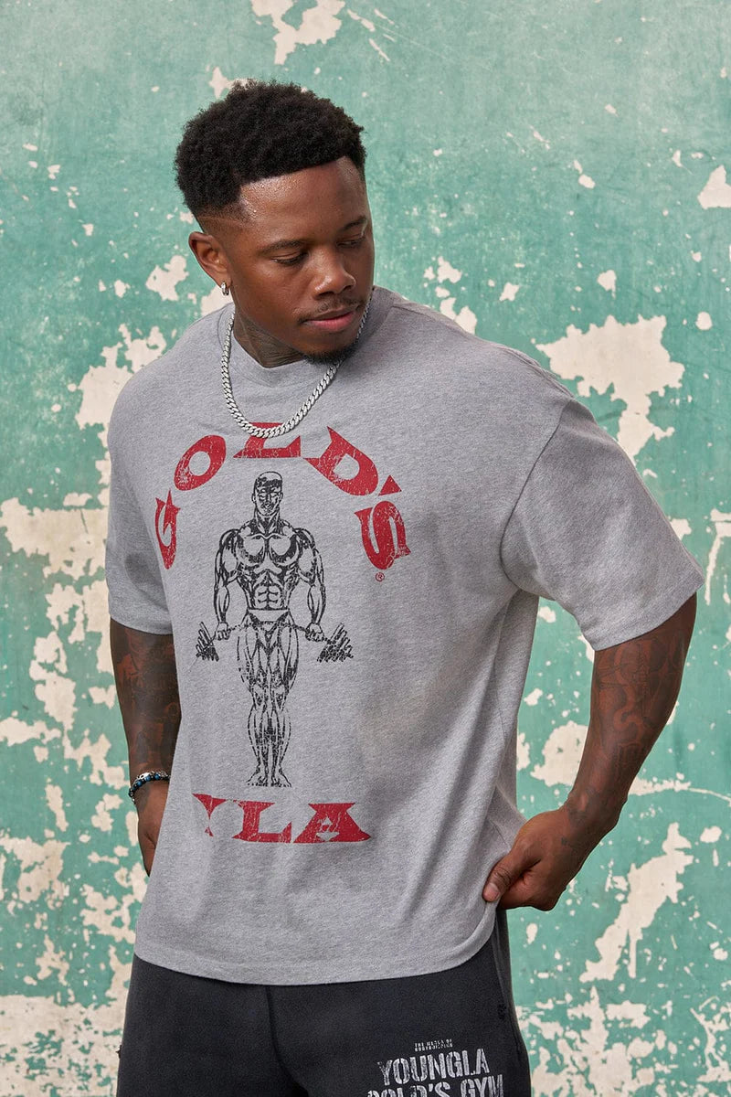 Playera Gold´s Iron - Gris