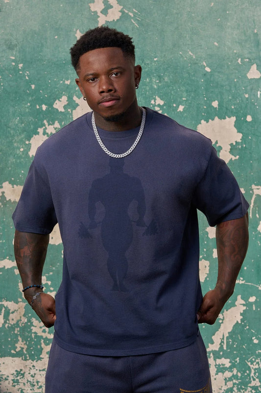 Playera Gold´s Iron - Azul