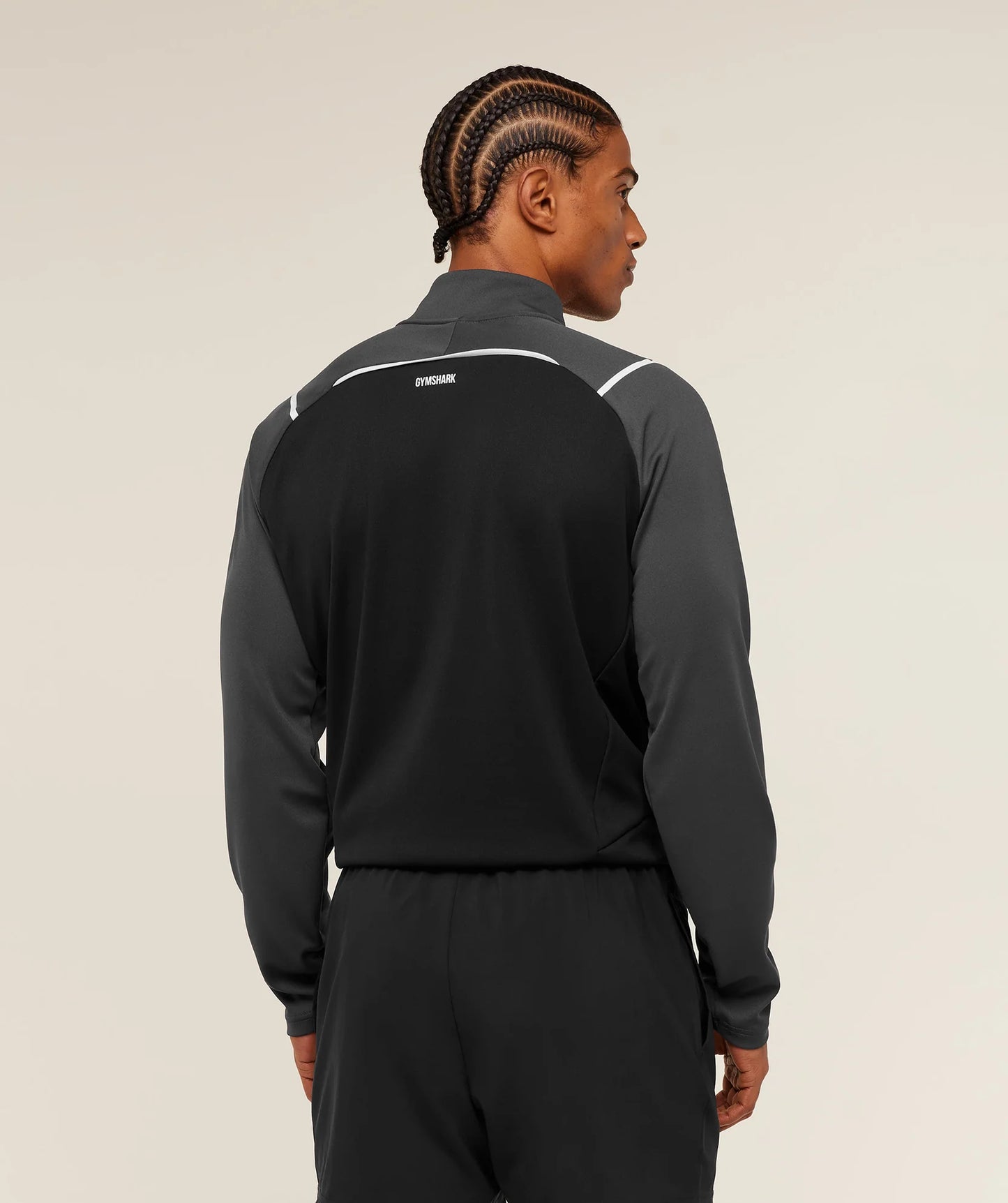 Hoodie 1/4 Zip - Gris Onyx/Negro
