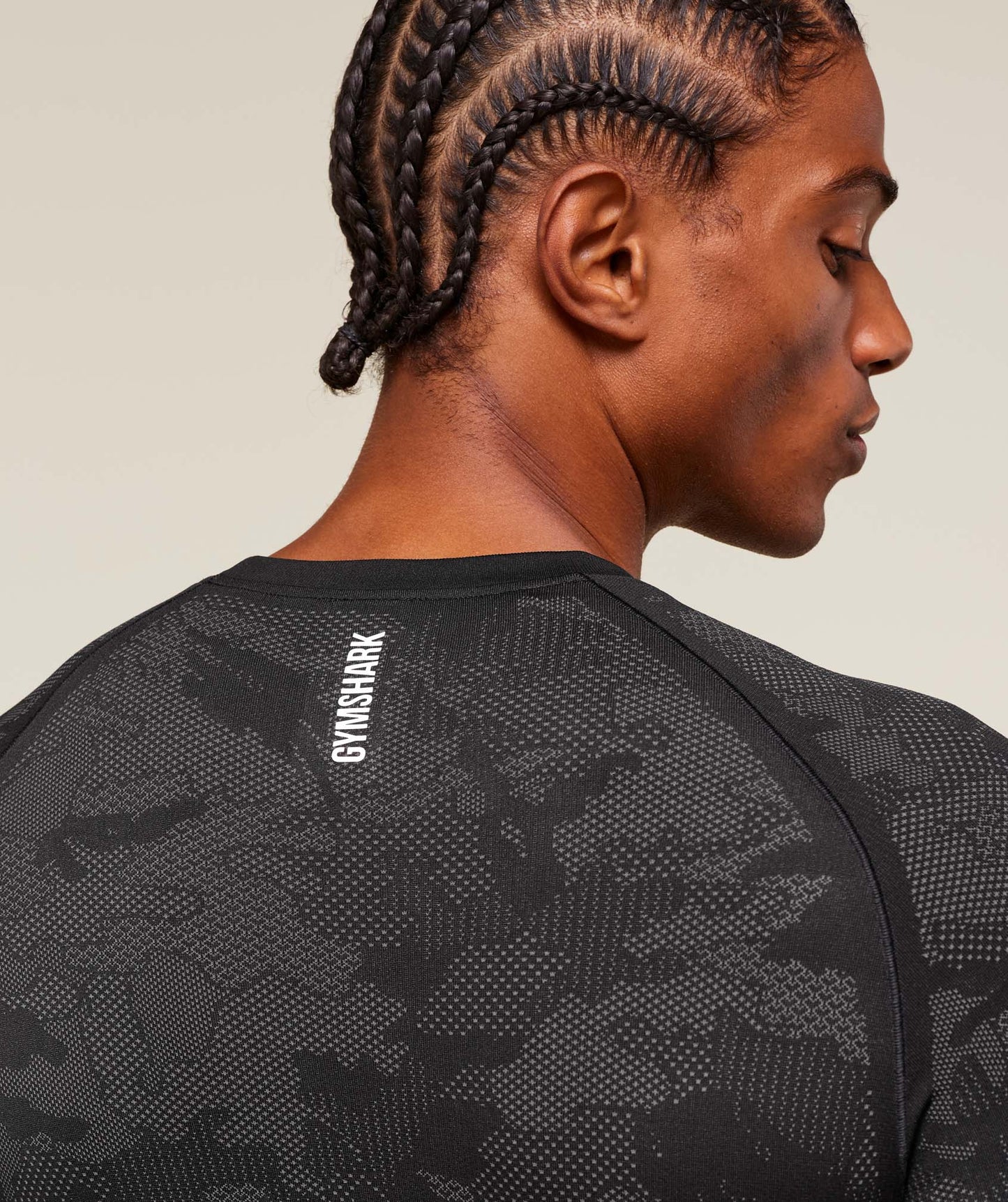 Playera Geo Sin Costuras - Negra