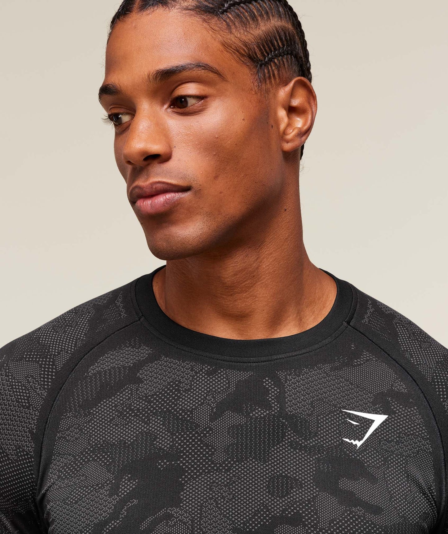 Playera Geo Sin Costuras - Negra