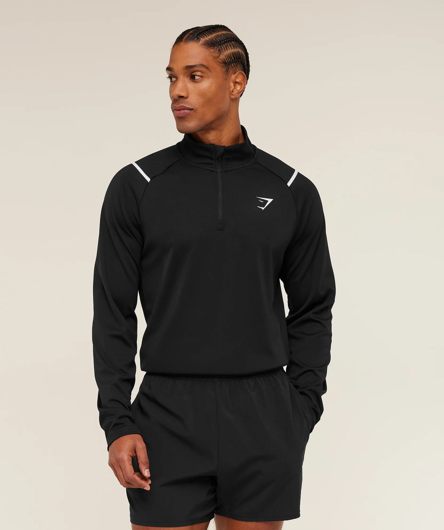 Hoodie 1/4 Zip - Negro