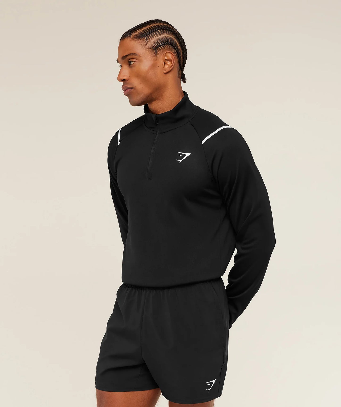 Hoodie 1/4 Zip - Negro