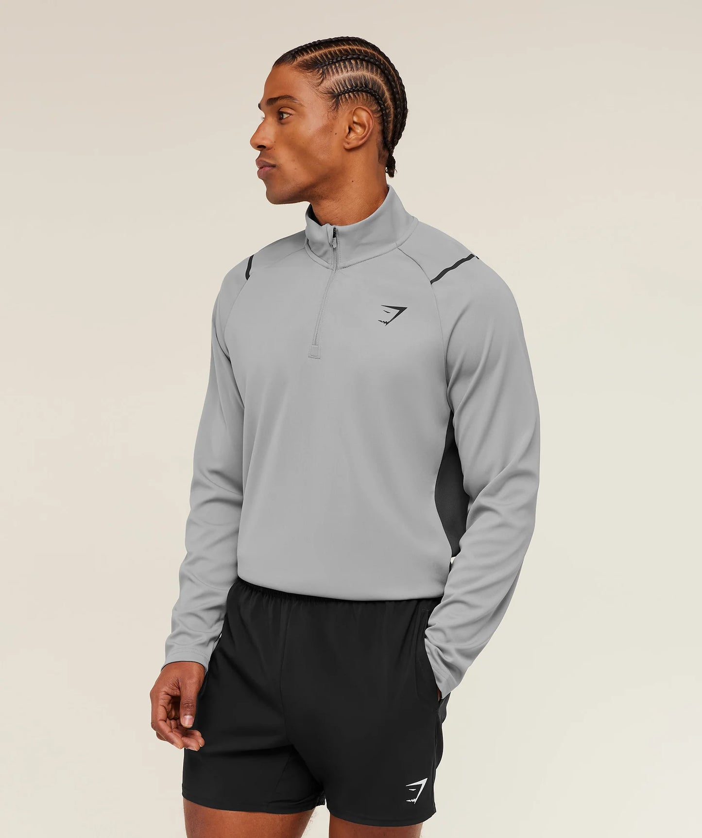 Hoodie 1/4 Zip - Gris/Negro