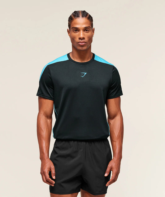 Playera Block - Negra/Azul