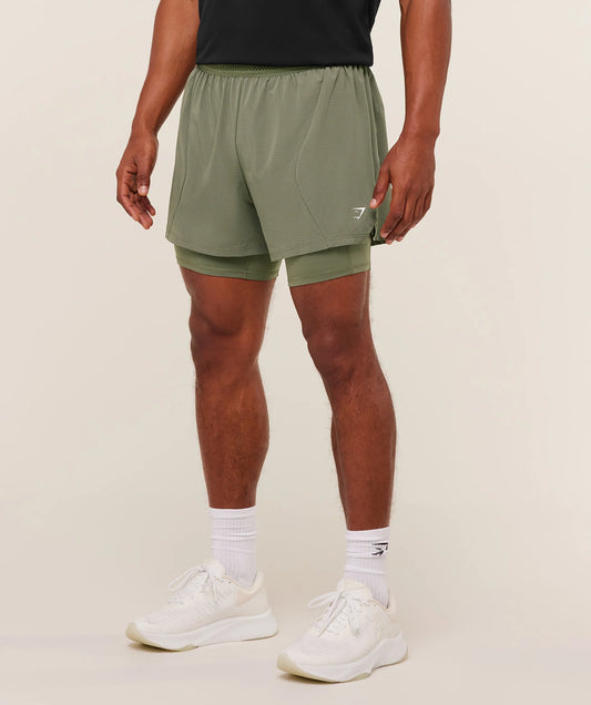 Short Running 2 en 1 - Verde