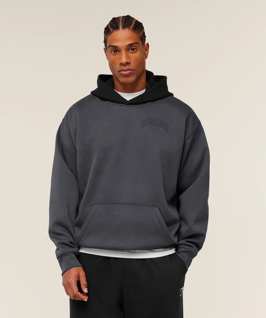 Hoodie Collegiate - Gris Onyx