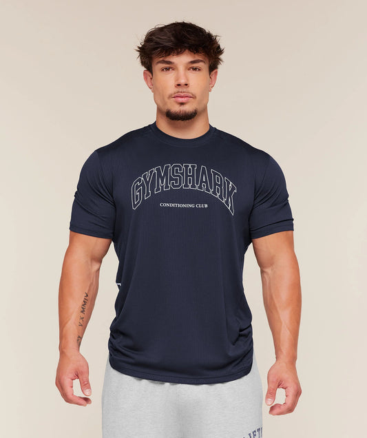 Playera Collegiate - Azul
