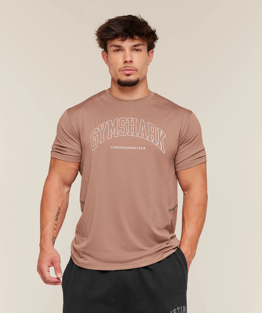 Playera Collegiate - Café